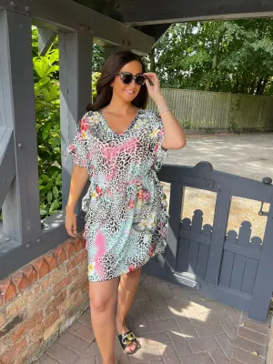 Animal Print Frill Dress Tara