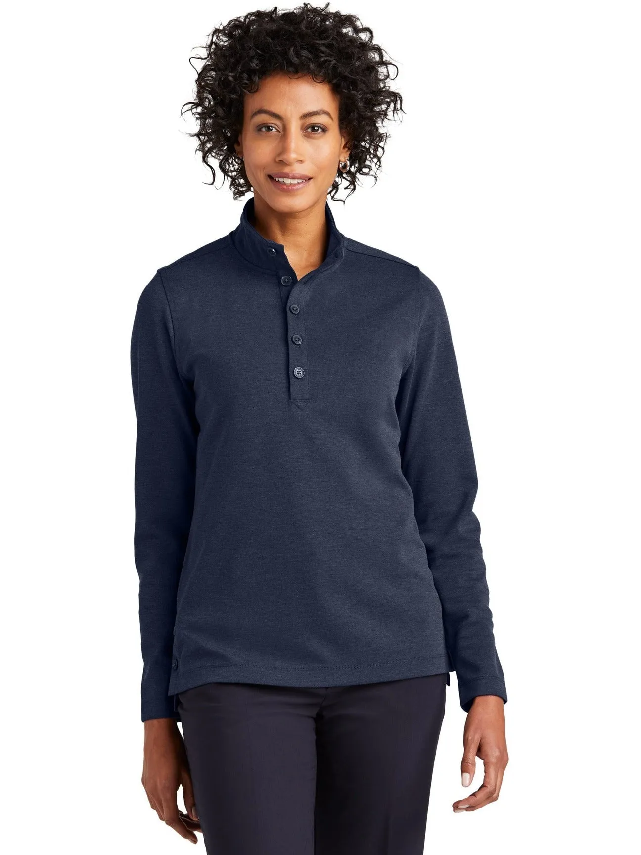 Brooks Brothers Ladies Mid-Layer Stretch 1/2-Button