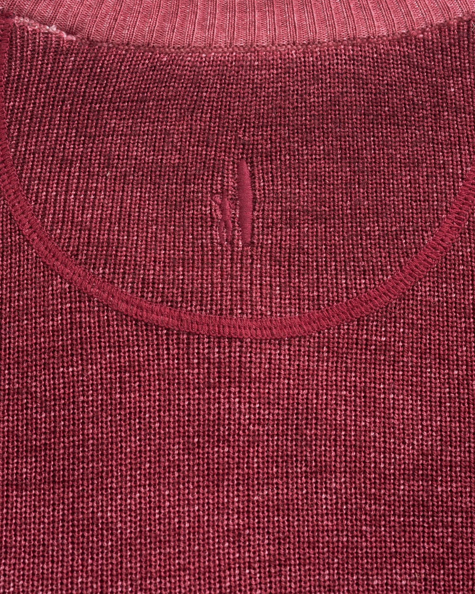 Burgess Garment-Dyed Crewneck Sweater in Merlot by Johnnie-O