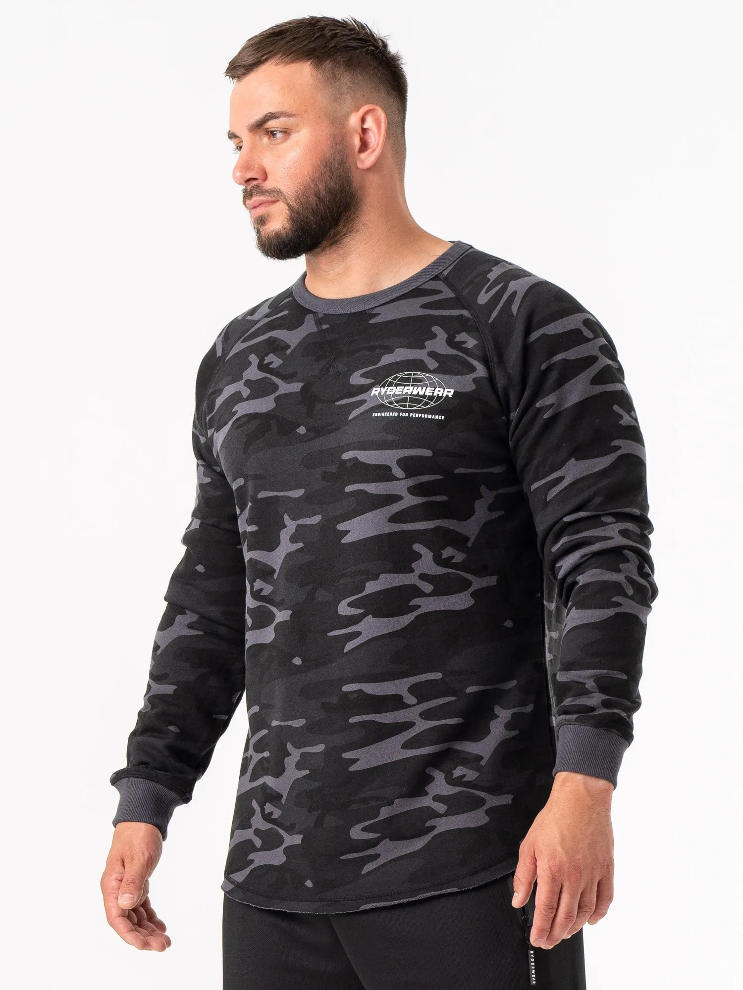 Energy Crew Neck - Black Camo