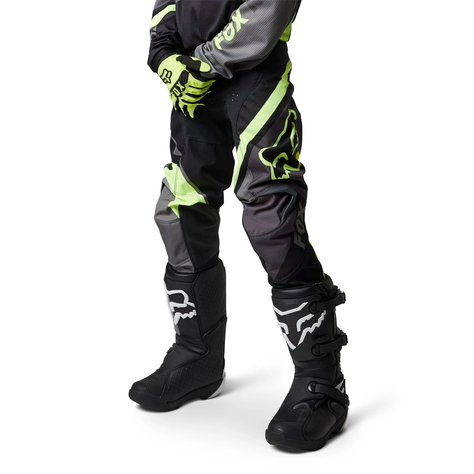 Fox Racing  Youth 180 Xpozr Motocross Pants Pewter Offroad MotoX Padded Hips