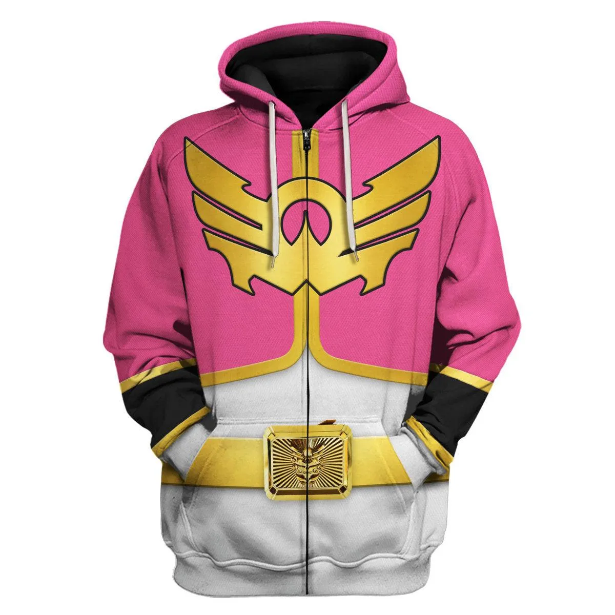 Gearhomie Megaforce Pink Ranger Hoodies Sweatshirt T-shirt Hawaiian Sweatpants