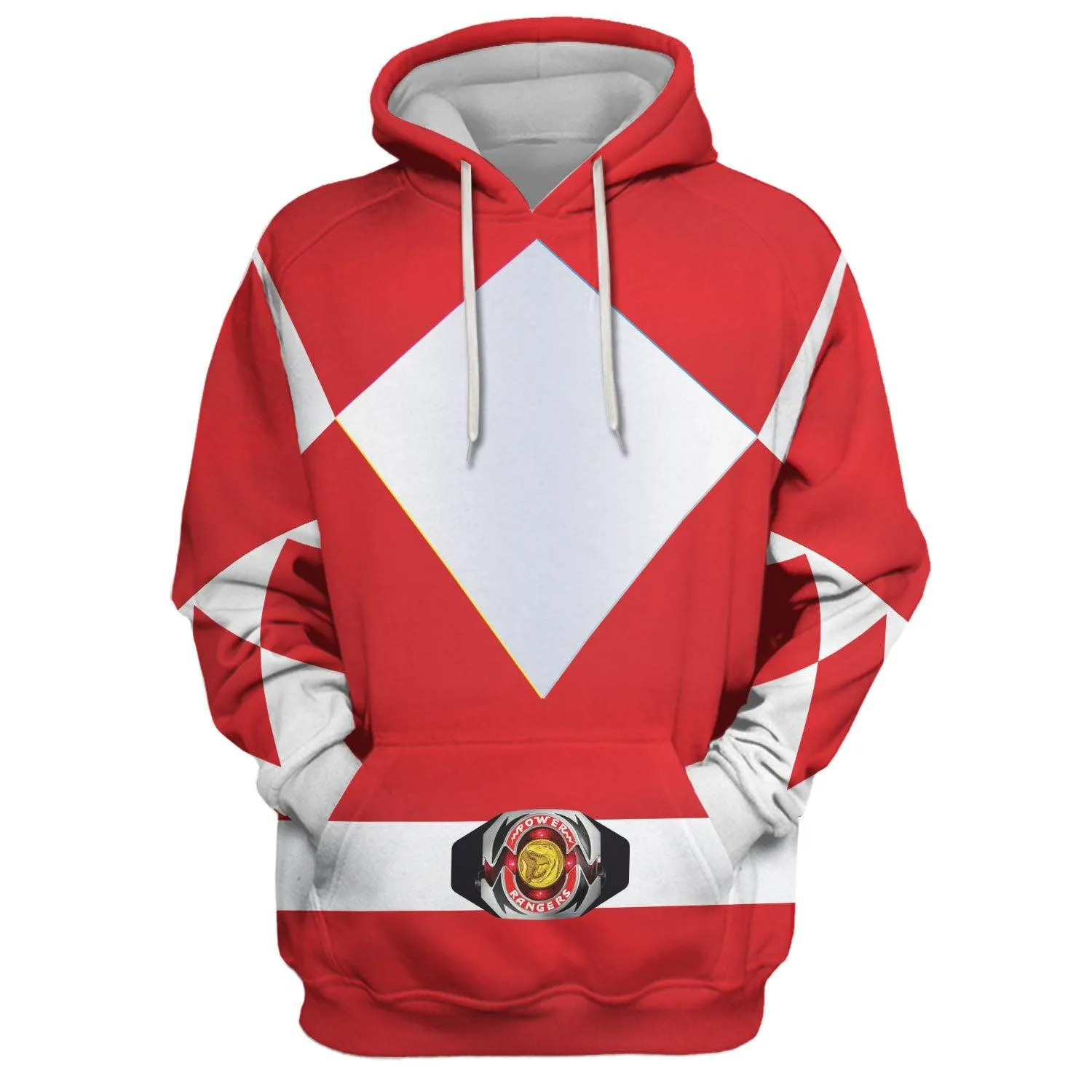 Gearhomie Unisex Tracksuit Hoodies Red Power Ranger 3D Costumes