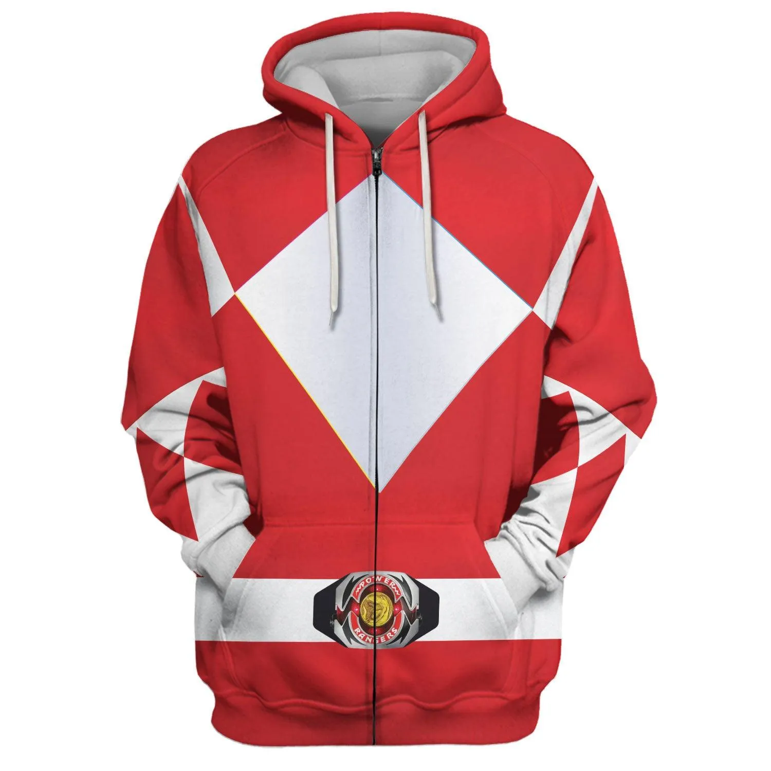 Gearhomie Unisex Tracksuit Hoodies Red Power Ranger 3D Costumes