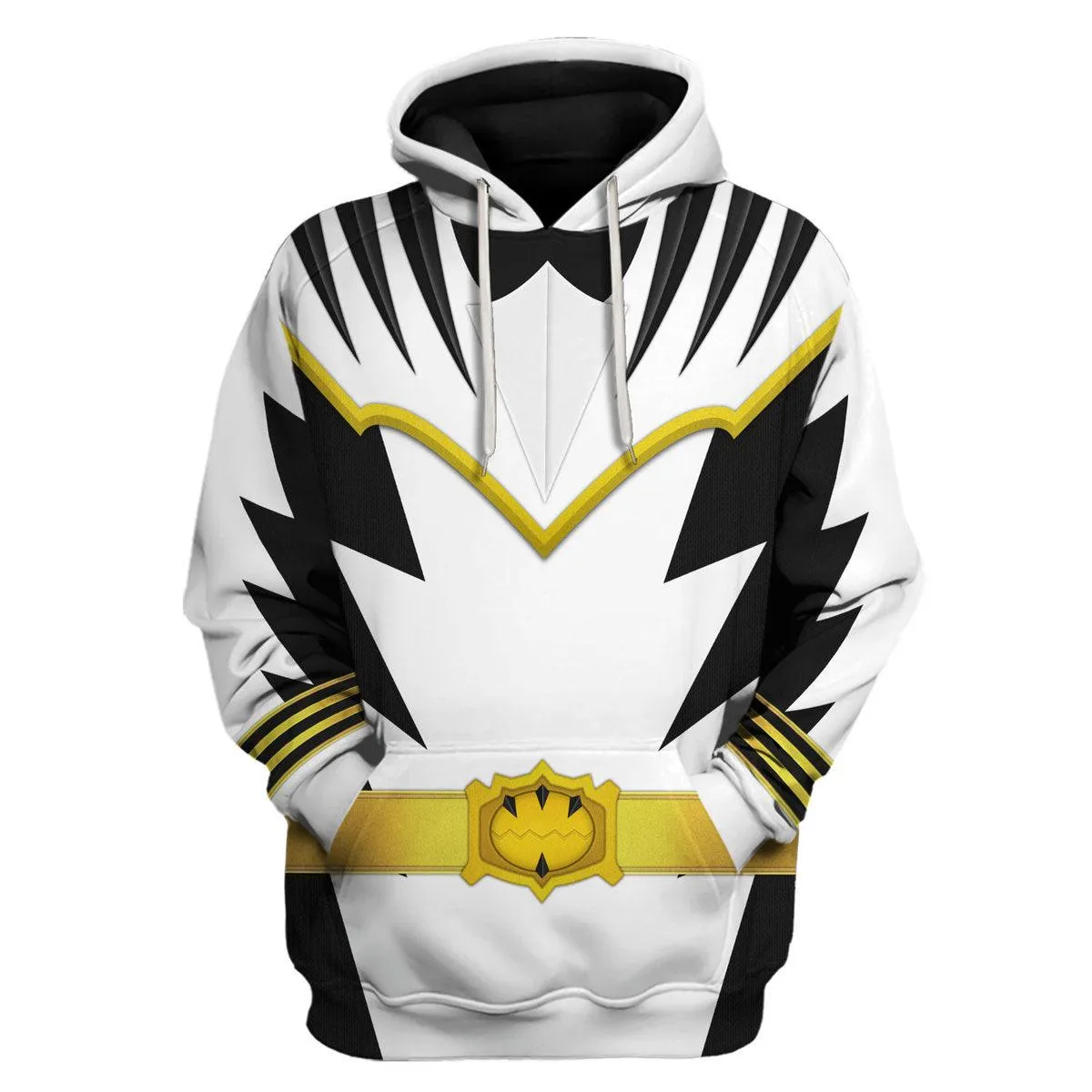 Gearhomie White Ranger Dino Thunder Hoodies Sweatshirt T-shirt Hawaiian Sweatpants