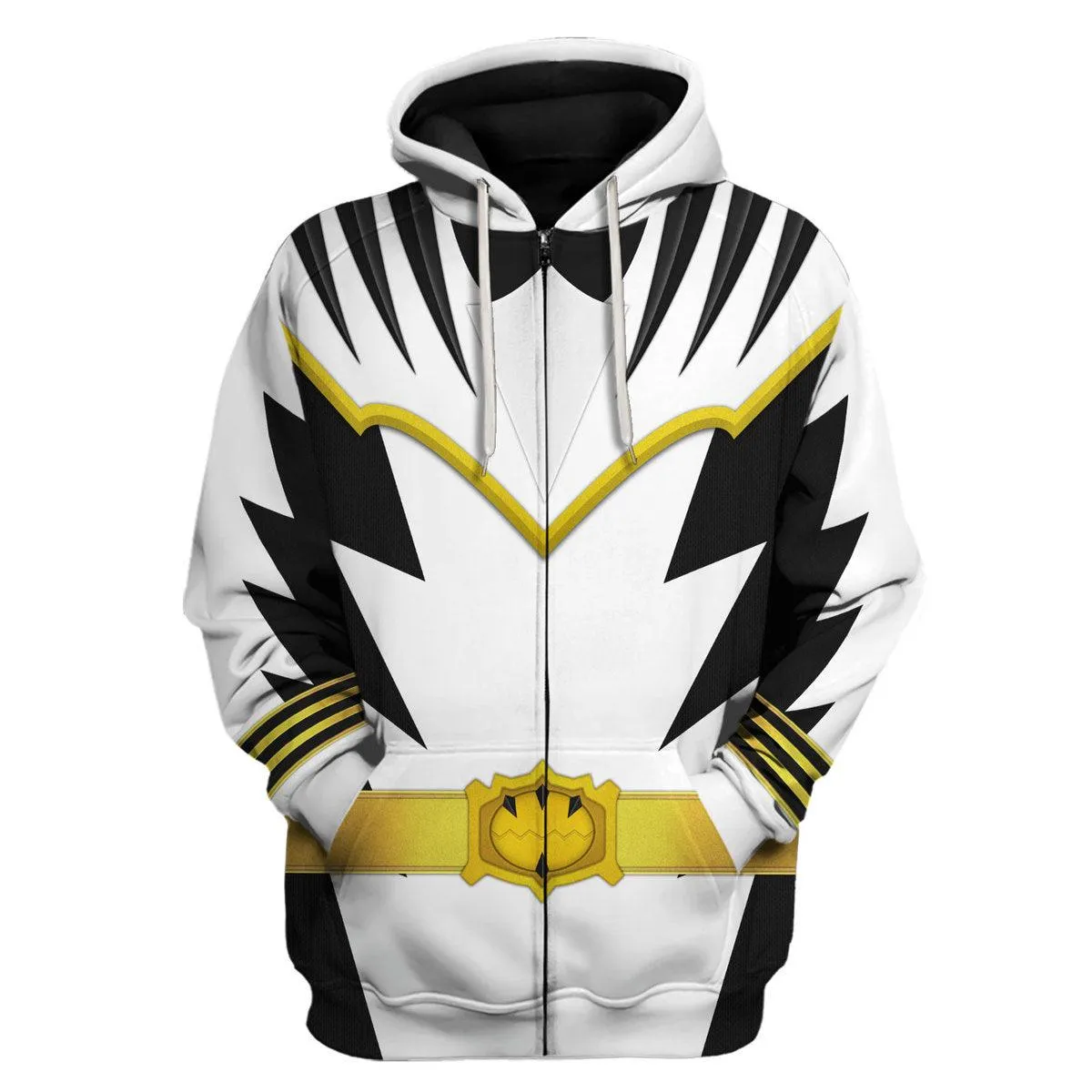 Gearhomie White Ranger Dino Thunder Hoodies Sweatshirt T-shirt Hawaiian Sweatpants