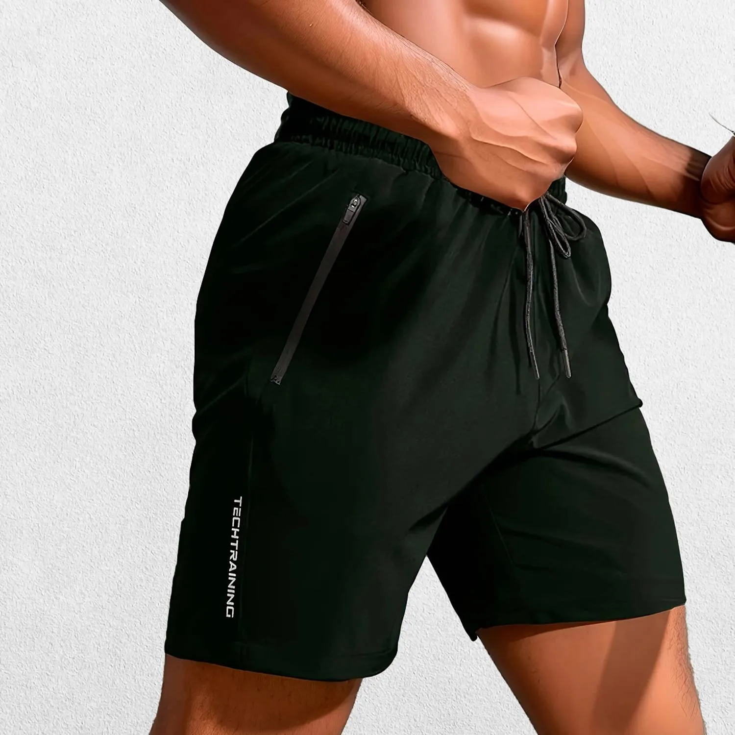 GPW Men's Stylish Polyester Athletic Shorts with Elastic Waist for Casual and Sportswear