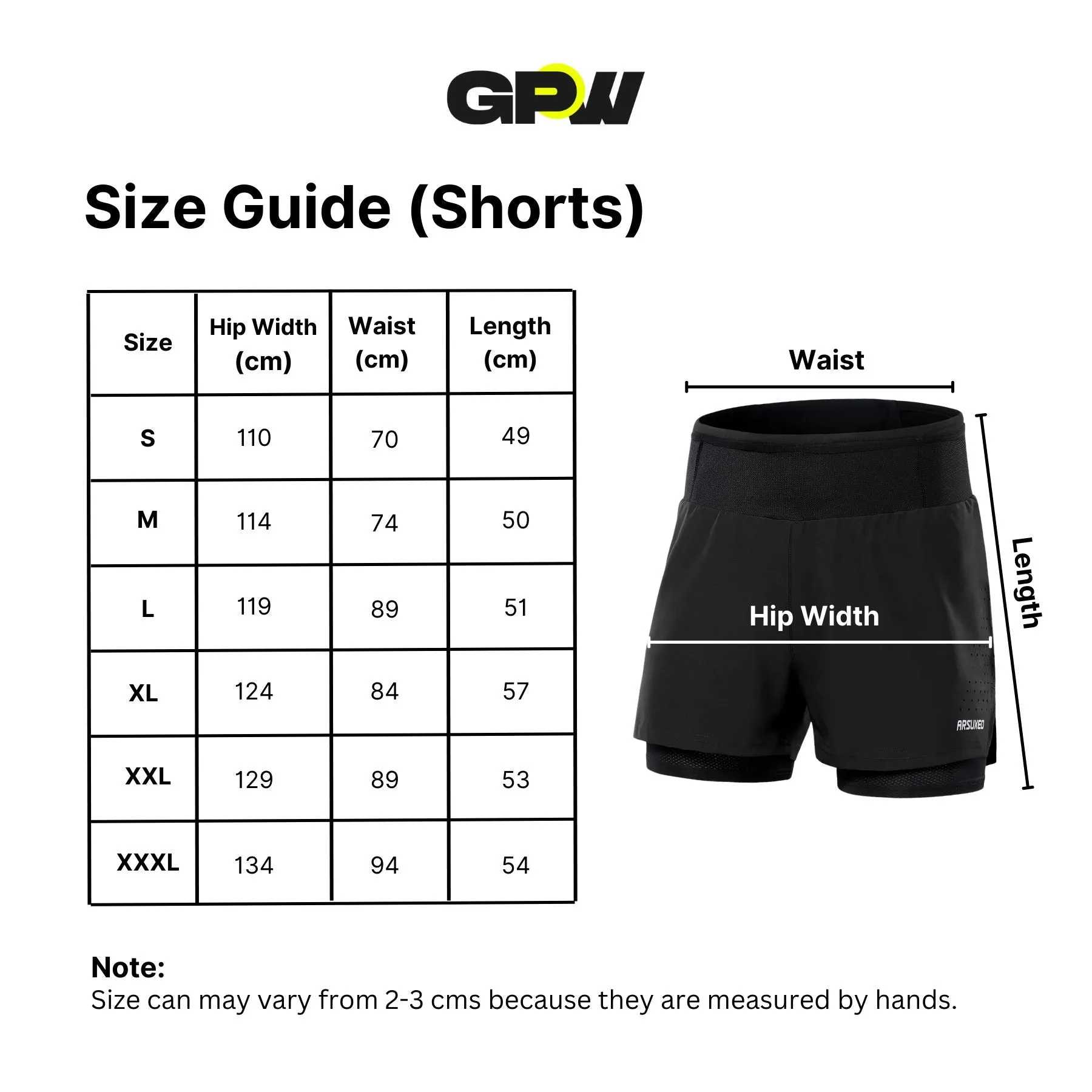 GPW Men's Stylish Polyester Athletic Shorts with Elastic Waist for Casual and Sportswear