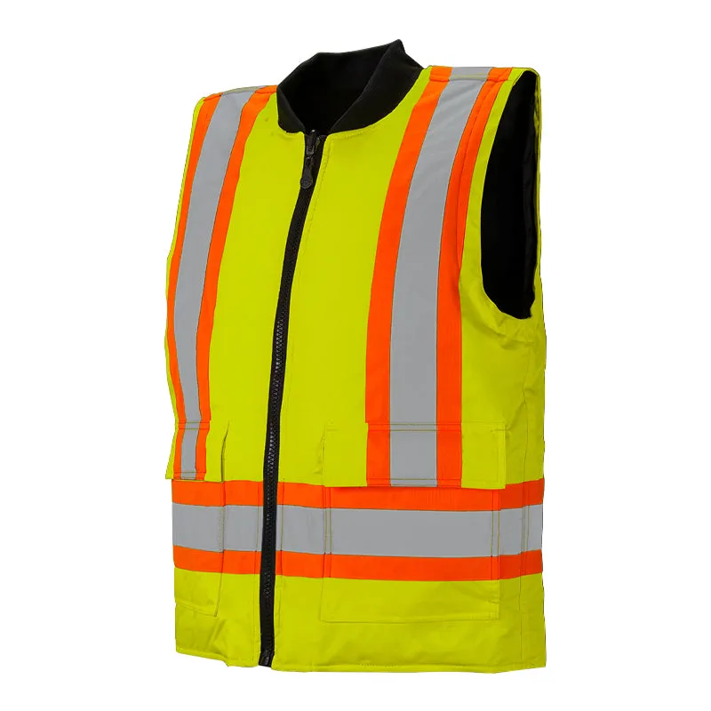 Hi-Vis 6-In-1 Winter Traffic Jacket by Ground Force - Style TJ6