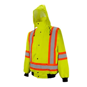 Hi-Vis 6-In-1 Winter Traffic Jacket by Ground Force - Style TJ6