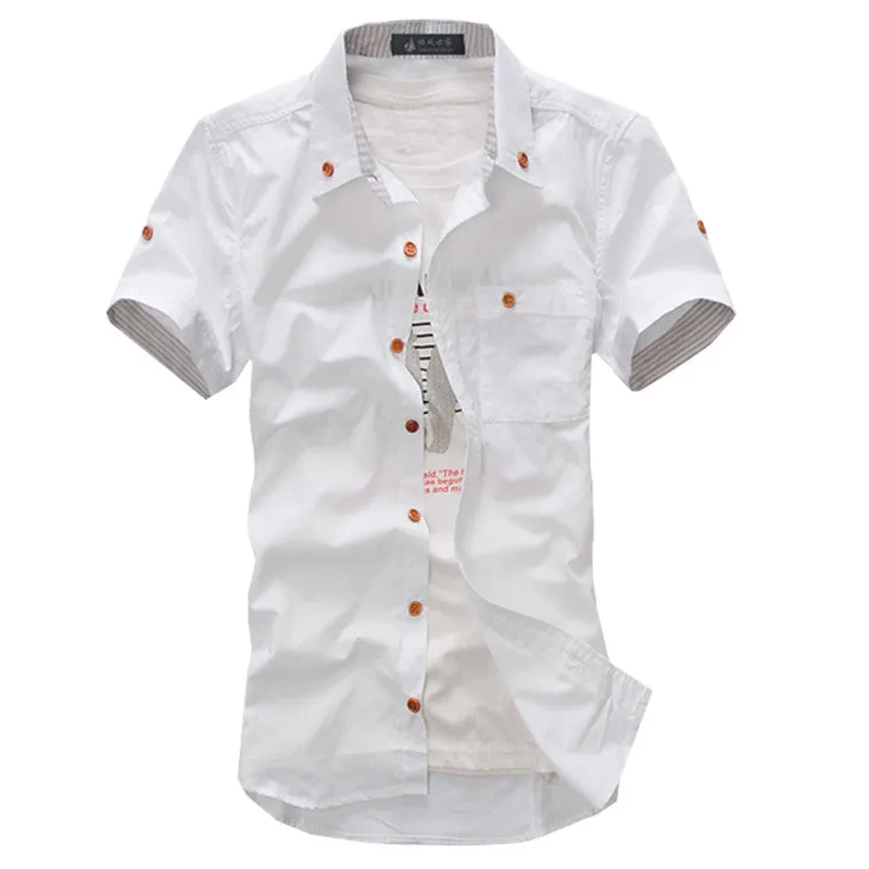 Hot Sale Men's Fashion Short Sleeve Shirts.Top Brand Quality Summar Slim Shirts