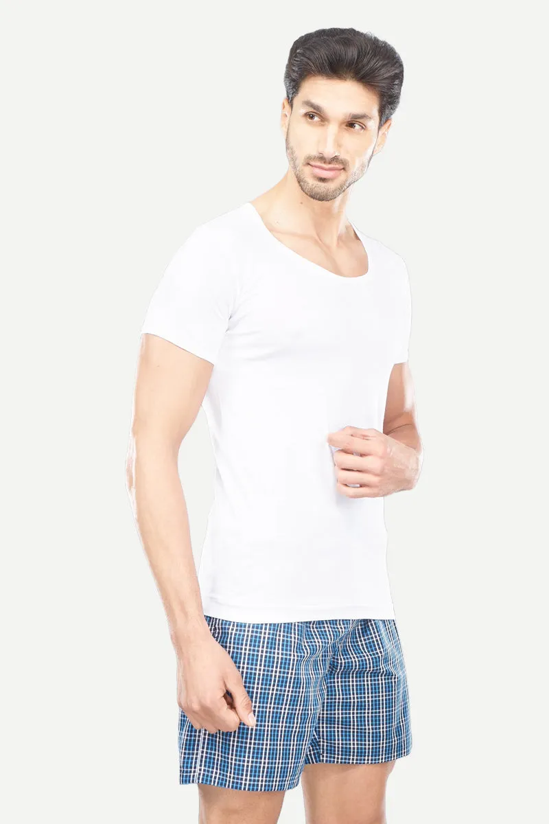 Kings RNS - 100% Cotton White Vest For Mens Combo (Pack of 3) | Uathayam