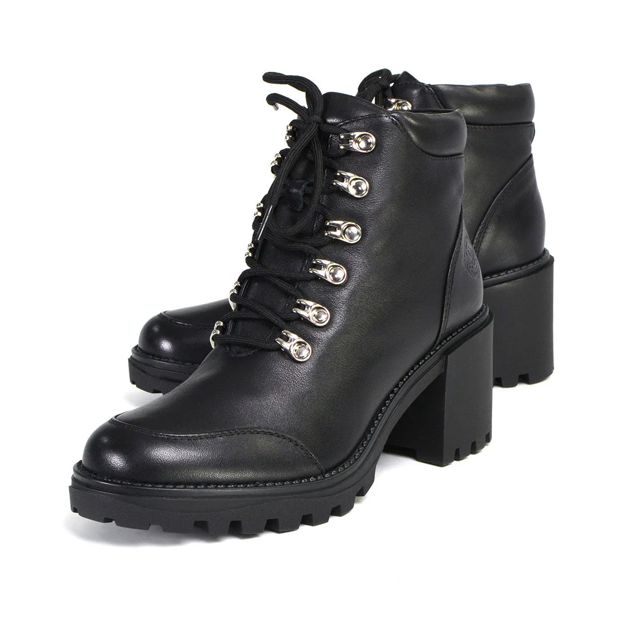 Milwaukee Leather Women's Devine Black Leather Lace to Toe Boots with