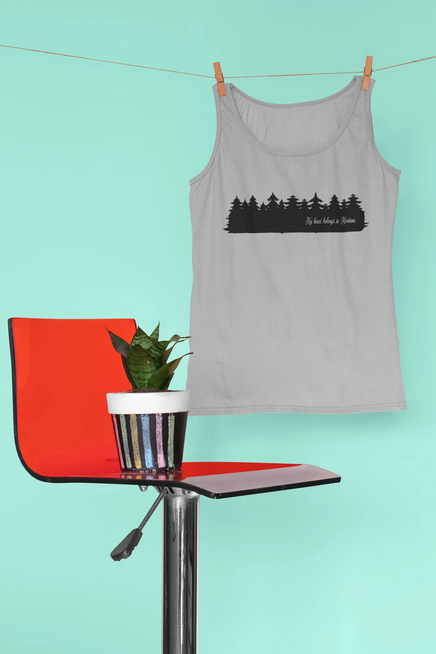 My Heart Belongs in Montana Tank Top