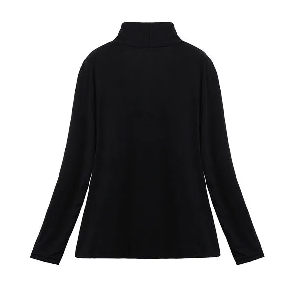 New Fashion Women Autumn Korean Style Slim Turn Down Lapel Collar Side Zipper Coat Jacket