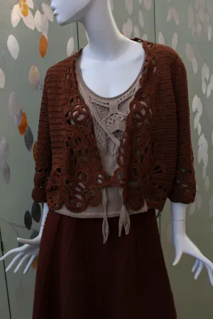 Oscar de la Renta Silk Knit Cardigan, XL