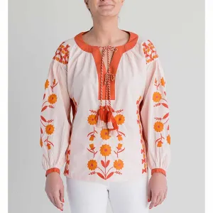 Paros Embroidered Blouse Mango