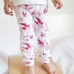 Pink Swallow Leggings