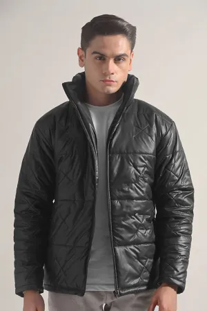 Quilted Puffer Jacket - Black