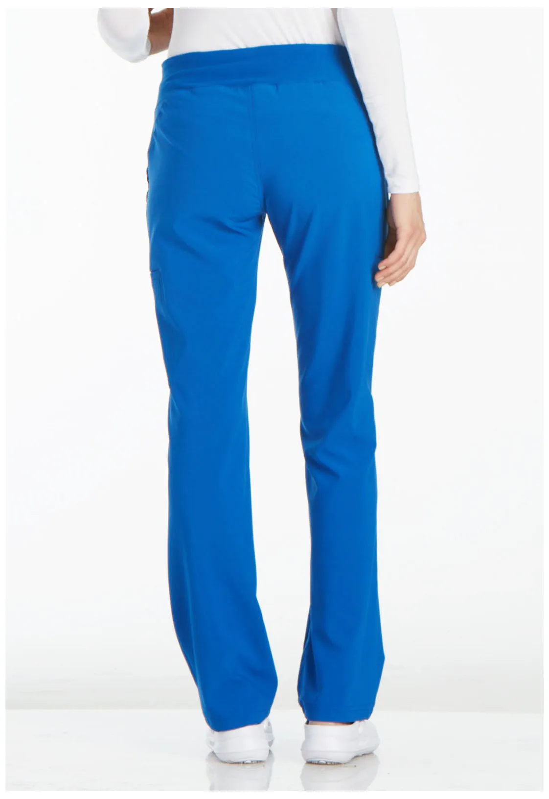 Scrub Pants - Cherokee Women's iFlex Mid Rise Straight Leg Pull-on Pant - Royal, CK002