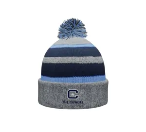 Sport Your Gear The Citadel Bulldogs Prime Cuffed Fold Over Pom Pom Winter Knit Beanie