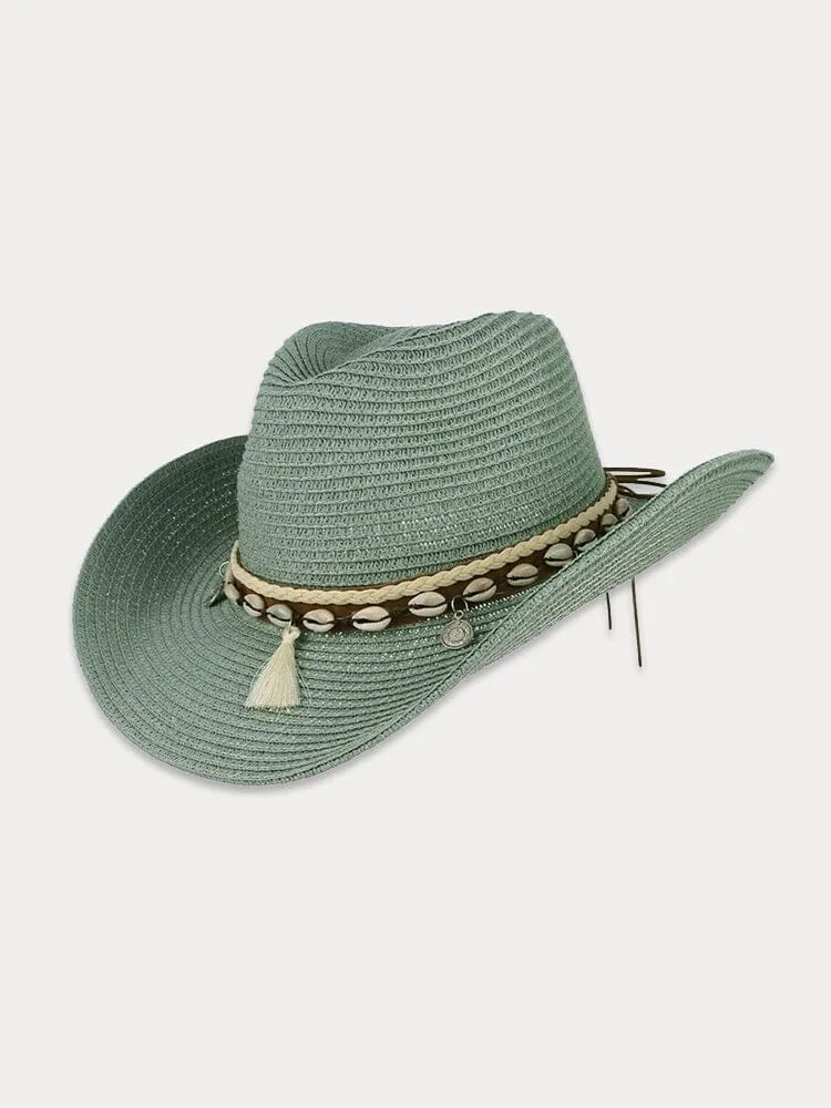 Stylish Wide Brim Woven Straw Hat