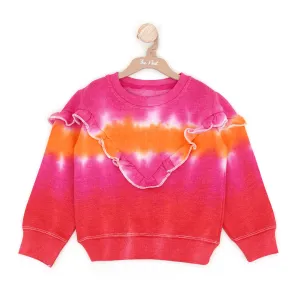 Tie Dye Baby Frill Sweat Shirt