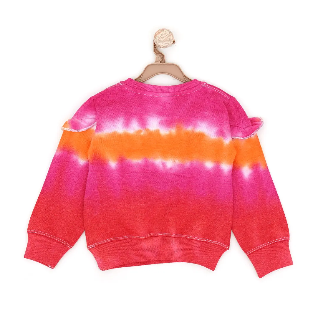 Tie Dye Baby Frill Sweat Shirt