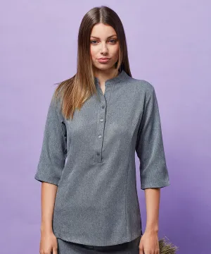 Verbena 'linen look' button-up beauty tunic